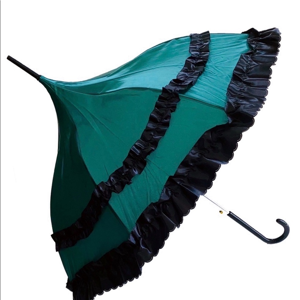 COPY - COPY - Green Satin auto umbrella